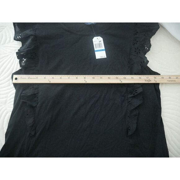 NAUTICA Women's Eyelet Short Sleeve Top XL - Picture 4 of 7